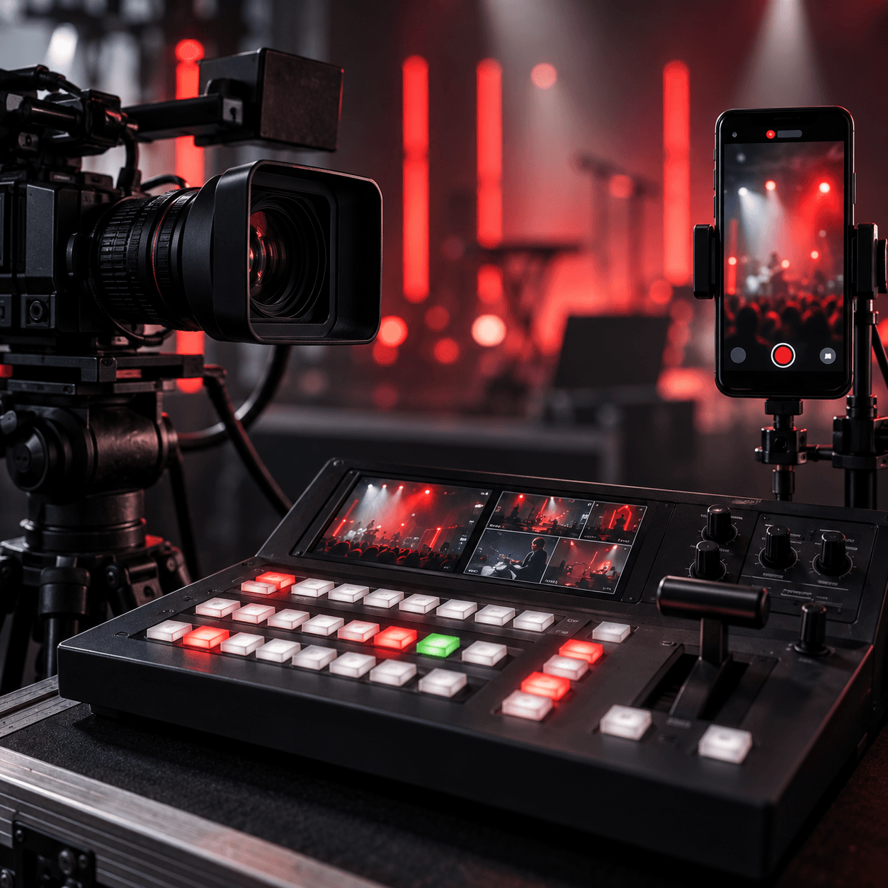 Live Streaming on Social Media production visual